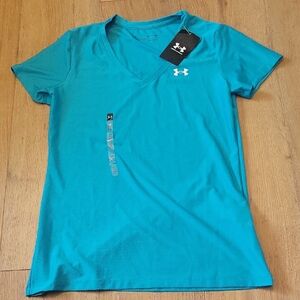 NWT Blue Under Armour Short Sleeved Top Size Xsmall New